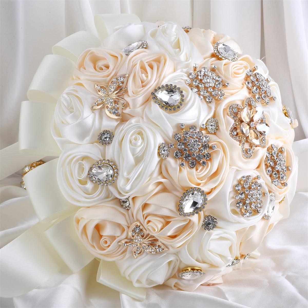 Amazon.com: Xiao Hua Handmade Luxury Wedding Bridal Bouquet Large